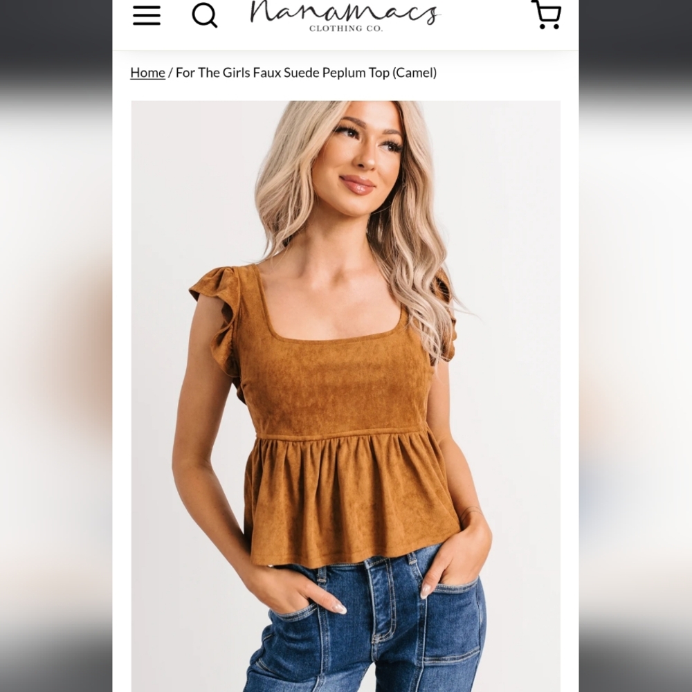 Nwt ! Nanamacs Velvet Perplum Top